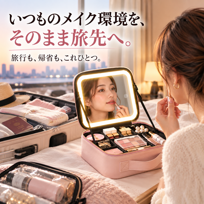 Sorami LUMIÈRE / LEDミラー付きメイクボックス